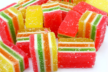 Image showing Multi-coloured fruit candy