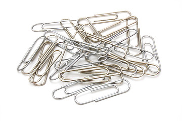 Image showing Writing metal paper clips