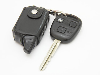 Image showing Car keys, objects isolated on white background .