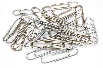 Image showing Writing metal paper clips