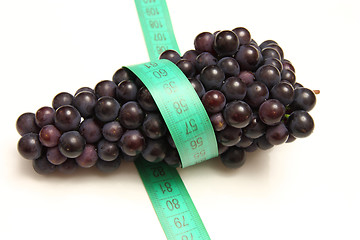 Image showing measuring tape around grapes