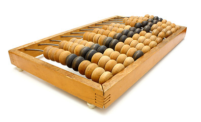 Image showing old wooden abacus close up