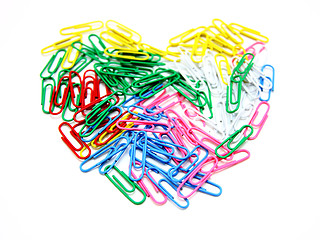 Image showing Heart from paper clips