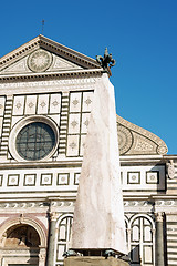 Image showing Church of Santa Maria Novella and obelisk in Florence