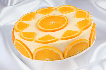 Image showing Orange bavarian cream (bavarese)
