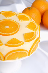 Image showing Orange bavarian cream (bavarese)