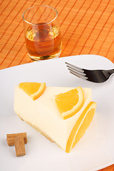 Image showing Orange bavarian cream (bavarese)