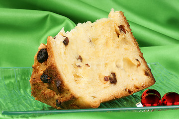 Image showing Panettone the italian Christmas cake