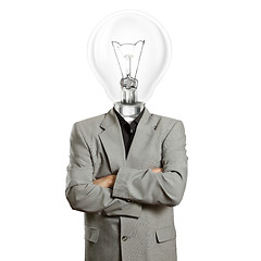 Image showing lamp head businessman