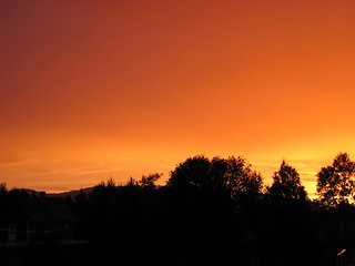 Image showing Midnight sun in Nothern Norway