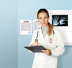 Image showing doctor woman looking at camera