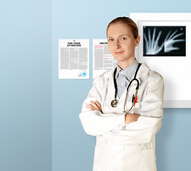 Image showing doctor woman smile at camera