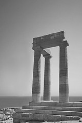 Image showing Ancient Acropolis in Rhodes. Greece 