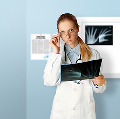 Image showing doctor woman with x-ray picture