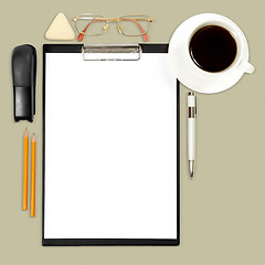 Image showing abstract business background with office supply