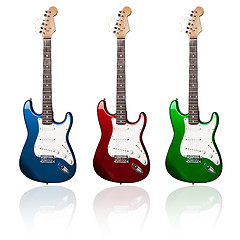 Image showing electric guitars