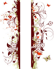 Image showing Grunge flower background