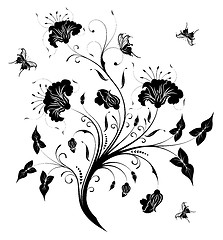 Image showing Abstract flower background