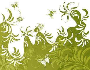 Image showing Abstract flower background