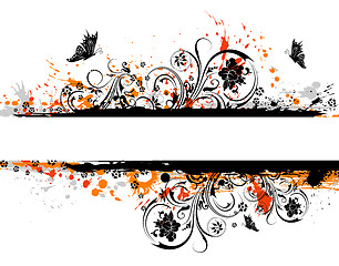 Image showing Grunge flower background