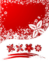 Image showing Flower background frame