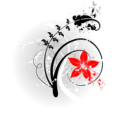 Image showing Grunge flower background