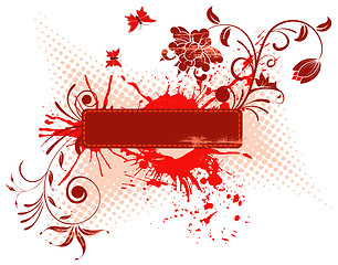 Image showing Grunge flower background