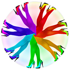 Image showing Abstract composition - rainbow colors pantyhose