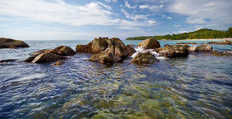 Image showing Landscape - the coast of tropical ocean