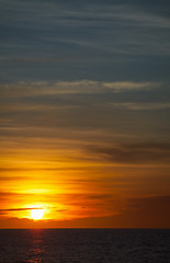 Image showing Sun over the sea - before sunset