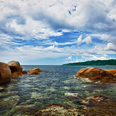 Image showing Ocean and coastal cliffs - landscape