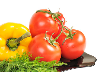 Image showing Vegetables - Tomatoes, peppers