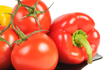 Image showing Vegetables - Tomatoes, peppers