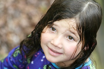 Image showing little girl with wet hair