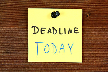 Image showing Deadline today