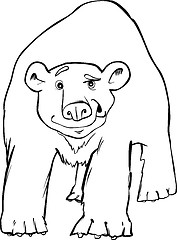 Image showing polar bear coloring page