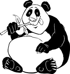 Image showing panda bear coloring page