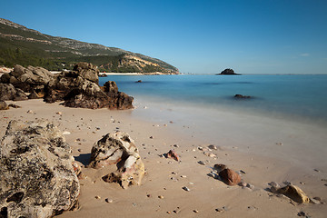 Image showing Beach with awesome rocks.