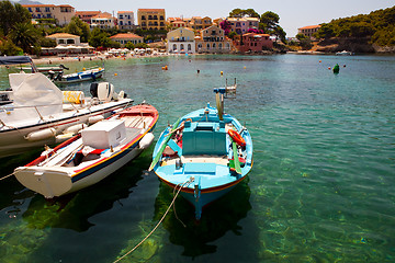 Image showing Fishing boats in Assos, Kefalonia