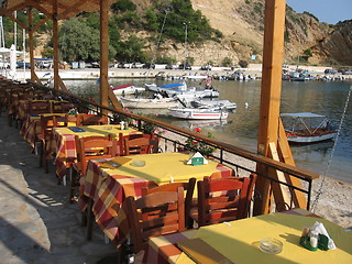 Image showing Restaurant at sea
