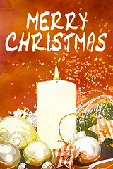 Image showing merry christmas painting