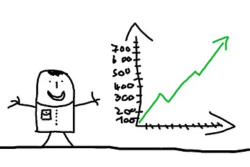 Image showing business man with chart