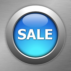 Image showing blue sale button