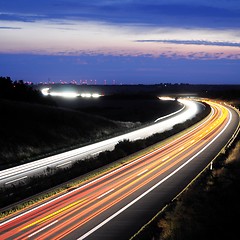 Image showing night traffic motion