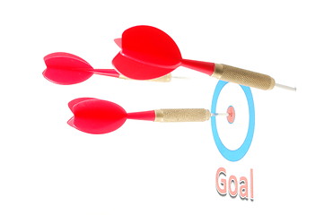 Image showing dart arrow hit the goal