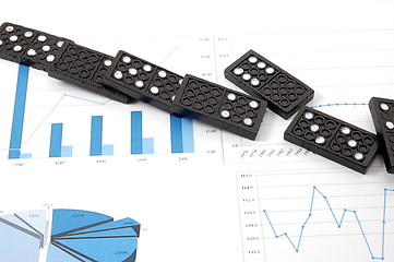 Image showing dominoes on chart