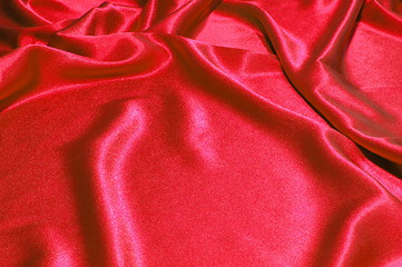 Image showing red satin background