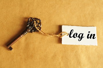 Image showing log in