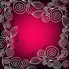 Image showing Christmas pink-red frame