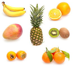 Image showing Collection of Tropical Fruits